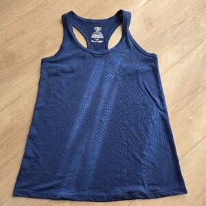 Indigo Stripe Women's Small Racerback Workout Tank Athletic Works EUC